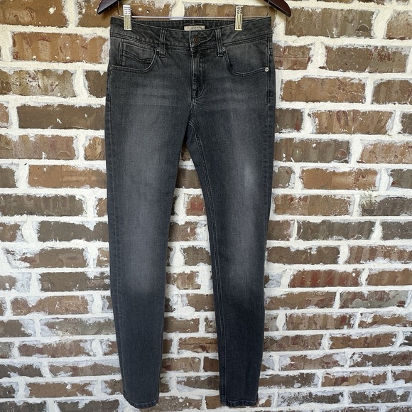 Burberry Brit Kensington Jeans Skinny Leg Women's Size 27 Waist 28" X 33" Gray - Picture 1 of 13